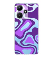 PrintiFy İnfinix Hot 30i Uyumlu Kamera Korumalı Renkli Desen Tasarımlı Şeffaf Silikon Kılıf