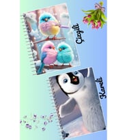 Büyülü tasarımlar defter seti 2 adet A4 boyutu 21*30 çizgili + kareli 60 syf