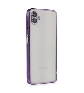Samsung Galaxy A04 Kılıf Razer Lensli Silikon - Mor