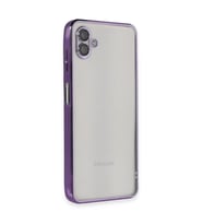 Samsung Galaxy A04 Kılıf Razer Lensli Silikon - Mor