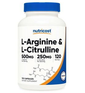 Nutricost L-Arginine L-Citrulline Complex 750mg, 120 Capsules.Abd Menşei