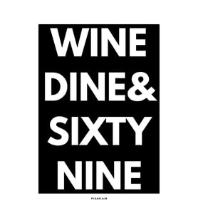 - Wine, Dine - Tablo - Çerçevesiz Dekor Poster