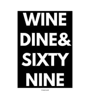 - Wine, Dine - Tablo - Çerçevesiz Dekor Poster