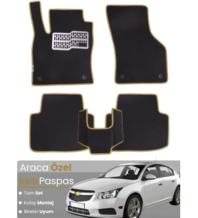 CHEVROLET CRUZE HATCHBACK (2008-2014) Uyumlu EVA Paspas Tam Set–Araca Özel,Su Geçirmez
