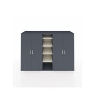 Kronos Dolap 12 Raflı 4 Kapaklı 220x59x163 Antrasit-Antrasit/Aytaşı