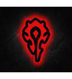 For The Horde Tasarımlı Led Mdf Duvar Tablosu, 6mm Ahşap Duvar Dekoru