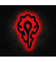 For The Horde Tasarımlı Led Mdf Duvar Tablosu, 6mm Ahşap Duvar Dekoru
