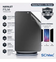 SChitec Xiaomi Pad 2 Uyumlu Ön Yüzey Hayalet Privacy Hidrojel Ekran Koruyucu