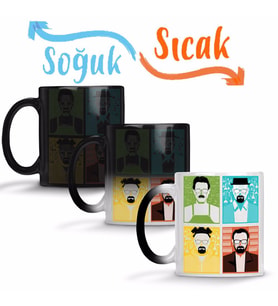 Fases Walter White Breaking Bad Sihirli Kupa Bardak Porselen