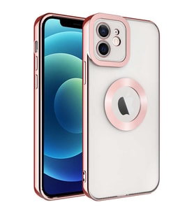Lexroo iPhone 11 Kılıf Kamera Korumalı Logo Gösteren Omega Kılıf - Rose Gold