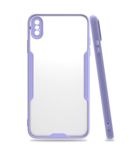 Apple İphone Xs Max Kılıf Platin Silikon - Lila
