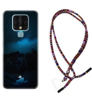 Tecno Camon 16 18P Pova Kılıf Boyun Asklı Rasta Silikon Gece 1633