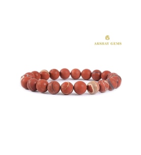 A+ KALİTE  Kırmızı Jasper Doğal Taş Bileklik > Sertifikalı - Handcrafted