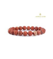 A+ KALİTE  Kırmızı Jasper Doğal Taş Bileklik > Sertifikalı - Handcrafted