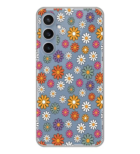 Samsung Galaxy S23 FE Uyumlu Çiçek Desenli Şeffaf Telefon Kılıfı