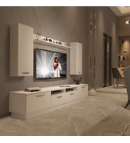 Decoraktiv Trendstyle 5220D Mdf Tv Ünitesi Tv Sehpası - Parlak Beyaz