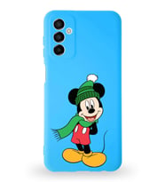 Samsung Galaxy A04s Uyumlu Lansman Kılıf Altı Kapalı İçi Kadife  Mickey Mouse-G Tasarımlı  Kapak (Şeffaf)