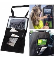 Araç Tablet Tutucu Araba İçi Koltuk Arkası Koruyucu Eşya Düzenleyici Oto Koltuk Arkalığı Organizer (Siyah)