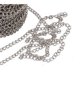 Anahtarlık Zinciri Metrelik Metal 1.2 Cm (1 Metre) Gümüş