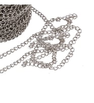 Anahtarlık Zinciri Metrelik Metal 1.2 Cm (1 Metre) Gümüş
