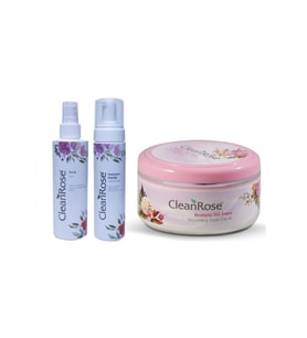 Clean Rose Gül Özlü Sıkılaştırıcı Tonik + Yüz Temizleme Köpüğü + Besleyici Gül Kremi 90 Ml - Cilt Bakım Seti