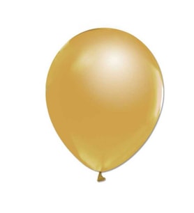 Balon Baskısız Metalik 10  Adet Altın-