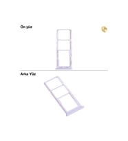 Samsung Galaxy A22 4G Sim İç Yuvası Çiftli ile Uyumlu Mor Çiftli sim yuvası ikili sim tepsisi çiftli sim aparatı dual sim çekmecesi