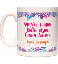 Anneler Günü İsme Özel Renkli Kupa Bardak