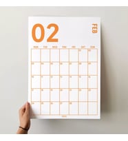 2027 Aylık Planlayıcı Duvar Takvimi, 33X48 cm & A4 Poster Takvim, Organizer Takvim, Gökkuşağı Renkle
