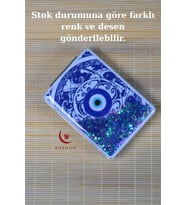Cep Çanta Aynası,Makyaj Aynası Etnik Desenli Yuvarlak 7x7cm