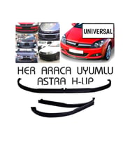 Universal Astra H Lip 2 Parça Esnek Plastik Mat Siyah Tampon Altı Ek Lip Bir Çok Araca Uyumlu