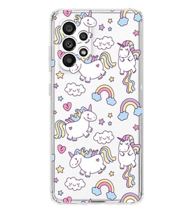 Samsung Galaxy A23 Uyumlu Unicorn Tasarımlı Şeffaf Telefon Kılıfı