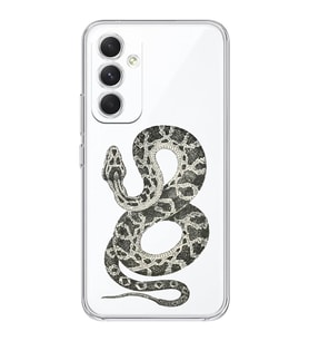 Samsung Galaxy A15 Uyumlu Yılan Desenli Şeffaf Telefon Kılıfı
