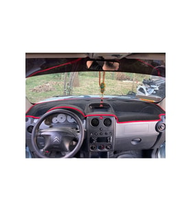 1993-2003 Modellerine Uygun Peugeot Partnertorpido Koruma Halısı Kenar Renk Kırmızı