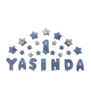 Folyo balon 1 yaşında yıldızlı set mavi 16ınc pk:1-