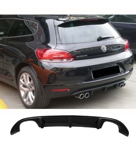 Vw Scirocco Mk1 Difüzör Parlak Siyah Plastik Sağ Sol Çiftli 2008-2013 Arka-difizör-bodykit-ek-karlık