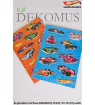 DEKOMUS İLE LİSANSLI HOT WHEELS "TEK ADET" 3D STICKER SET