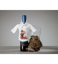 BK Gift Kişiye Özel Sevgililer Karikatürlü Mini Beyaz İçki Şişesi Tişörtü , Ev Bar Dekoru, Viski, Şarap, Votka, Rakı Şişesi Tişörtü, Ev Barı-10