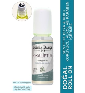 Minia Bahçe Aromaterapi Okaliptus Roll-On, %100 Doğal, 10ml