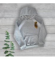 Lion King Göğüs Baskılı Unisex Oversize Gri Sweatshirt