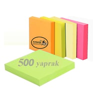Yapışkanlı Postit 5 Renk 75x75 mm 1 Paket Artlantis Yapışkanlı Not Kağıdı 5 li 1 Paket (Karışık)