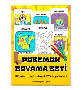 Pokemon Boyama Seti (Hediye Paketinde)