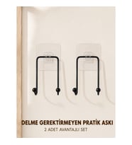 Mey İthalat® 2 Adet Çok Amaçlı Yapışkanlı Askı Ev Mutfak Banyo Düzenleyici