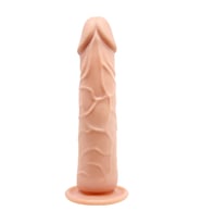 River World 20 cm'lik Damarlı ve Güçlü Vantuzlu Soft Gerçekçi Pe nis A nal Dildo Vibratör