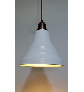 RİOLİGHT RETRO BEYAZ İÇİ GOLD TEKLİ METAL SARKIT ÇAP:23CM (Siyah)