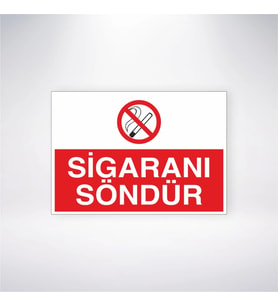 Sigranı Söndür 21x28 Arkası Yapışkanlı Levha