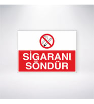 Sigranı Söndür 21x28 Arkası Yapışkanlı Levha