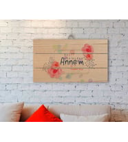 BK Gift Kişiye Özel Bugün Günlerden Annem Tasarımlı Otantik Ahşap Palet Tablo-1