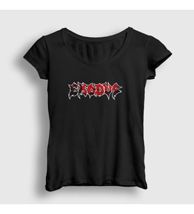 Presmono Kadın Siyah Logo V2 Exodus T-Shirt 146907tt