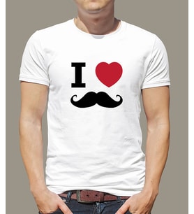 Babalar Günü Bıyık T shirt (Beyaz)